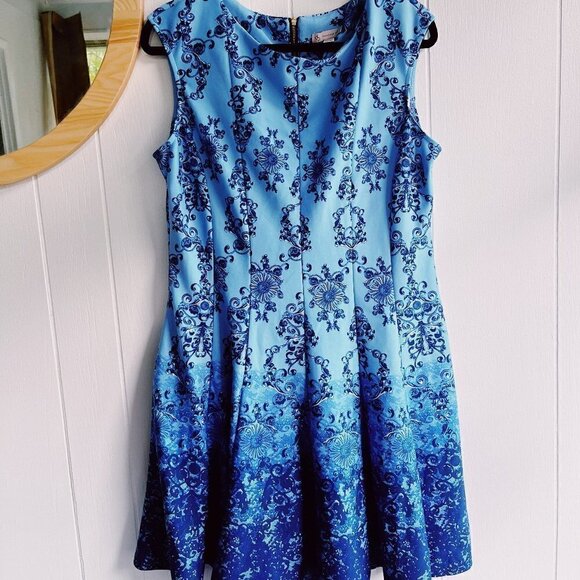 Dress by CB Established 1962 Light Blue to dark Ombre Sz 14 - Picture 1 of 4